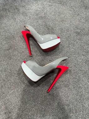Louboutin Color Block Slingbacks
